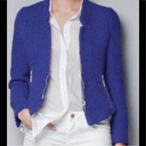 Zara Trafaluc Jacket Blazer Tweed with Zippers XL